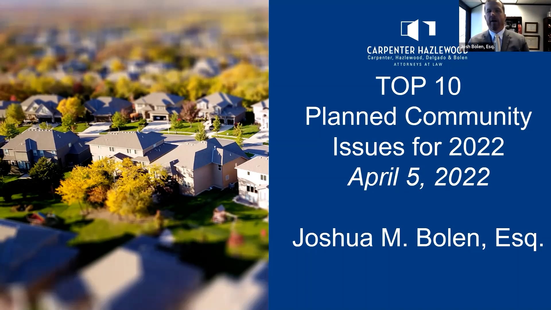 Top 10 Planned Community Issues