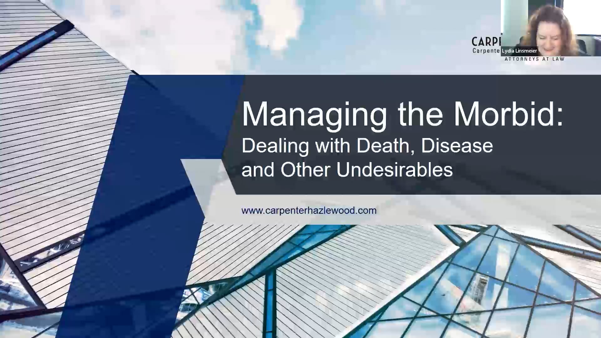 Managing the Morbid – Dealing with Death, Disease and other Undesirables