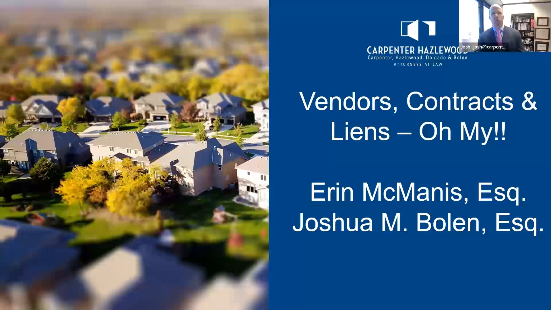 Vendors, Contracts & Liens Oh My!!
