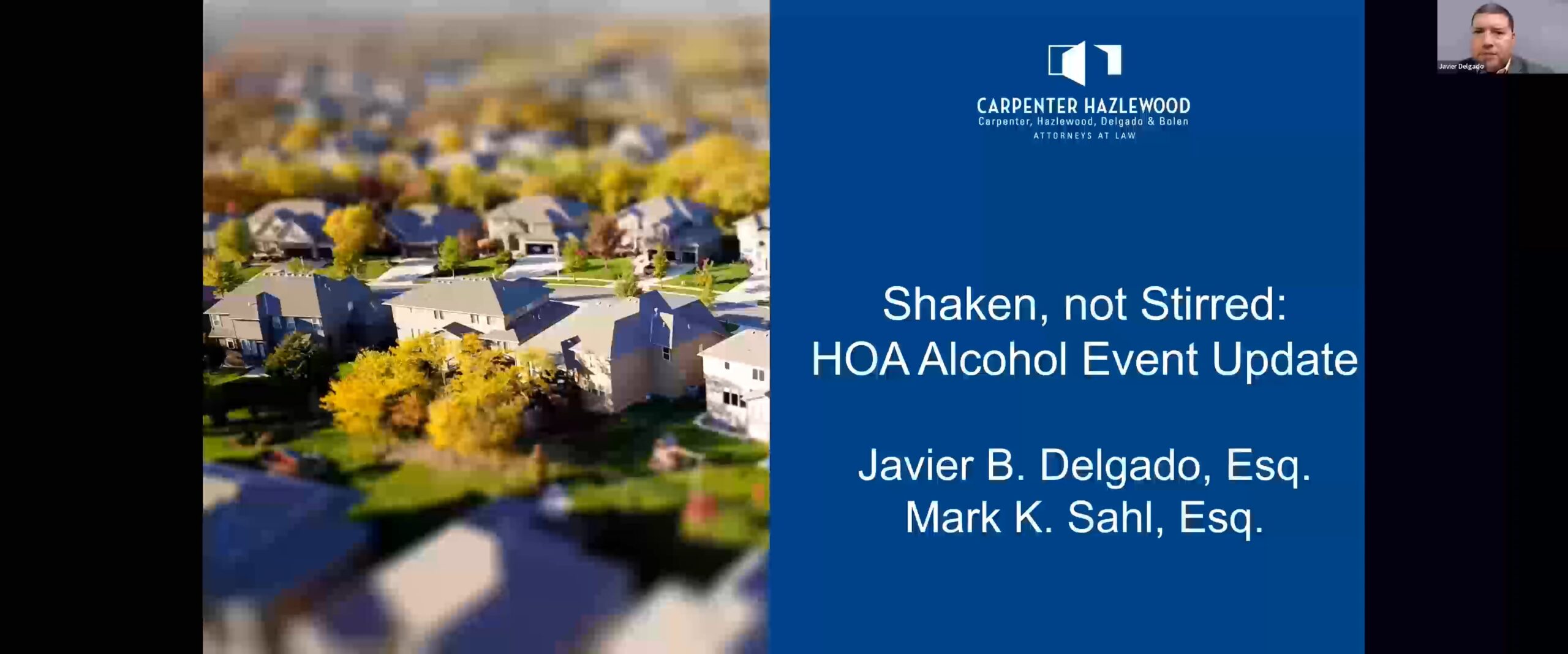 Shaken, not Stirred: HOA Alcohol Event Update