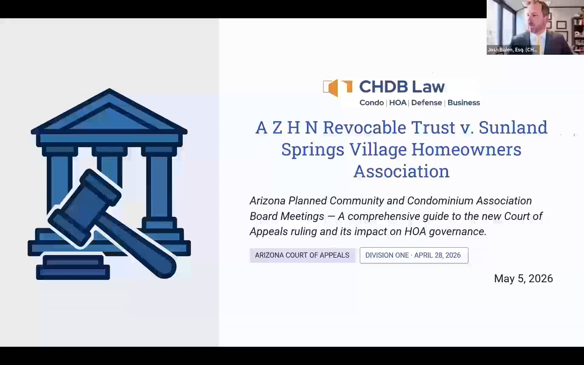 Seminar Change Based Upon New Ruling: Navigating the New Open & Executive Board Meeting Procedures