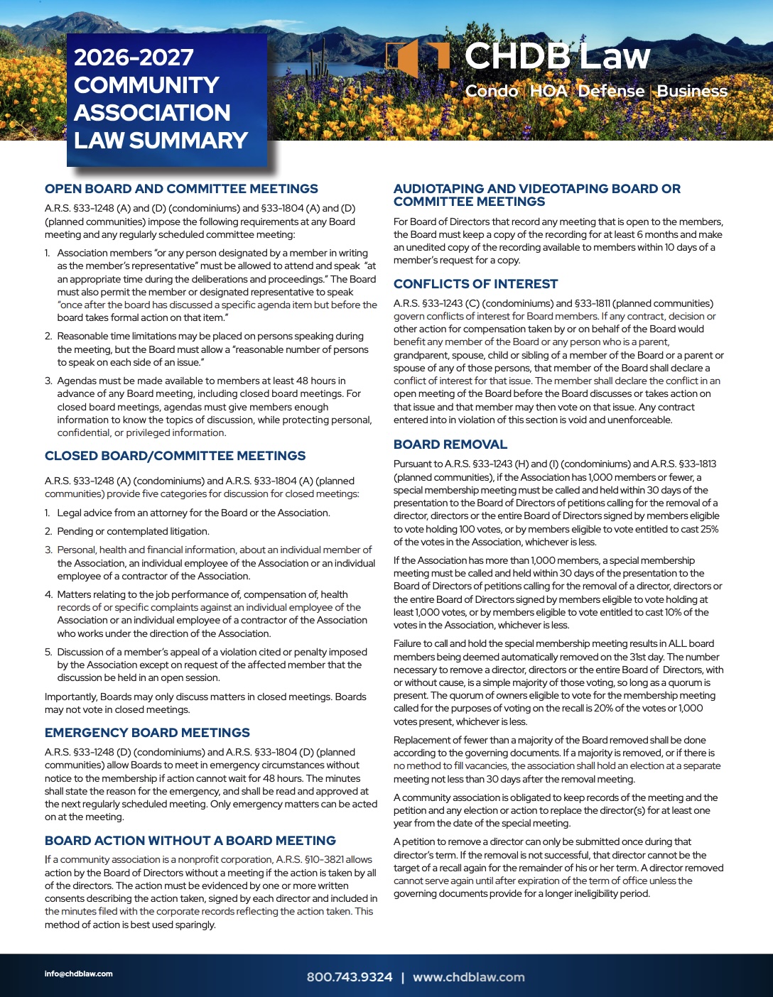 AZ Statute Summary - 2026-27